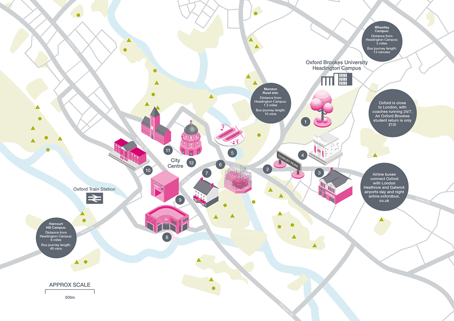 Illustrated Oxford map